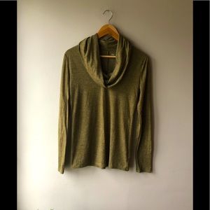 Gap Funnel Neck Tee Army Green Long Sleeves, Sm